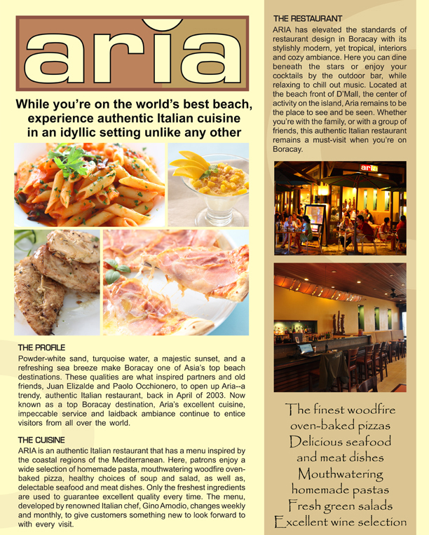 Aria Restaurant profile
